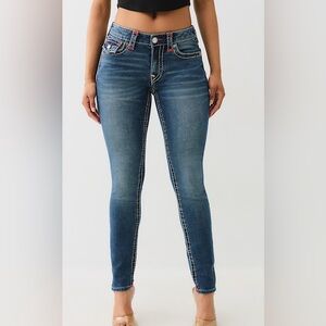 True Religion Jennie Curvy Mid Rise Super Skinny Jeans Size 29 Women’s Stretch